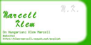 marcell klem business card